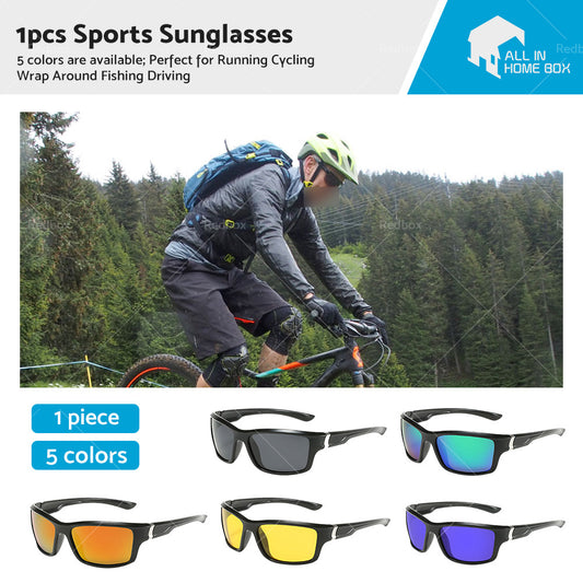 Men Polarized Sports Sunglasses Running Cycling Wrap Around Fishing Driving