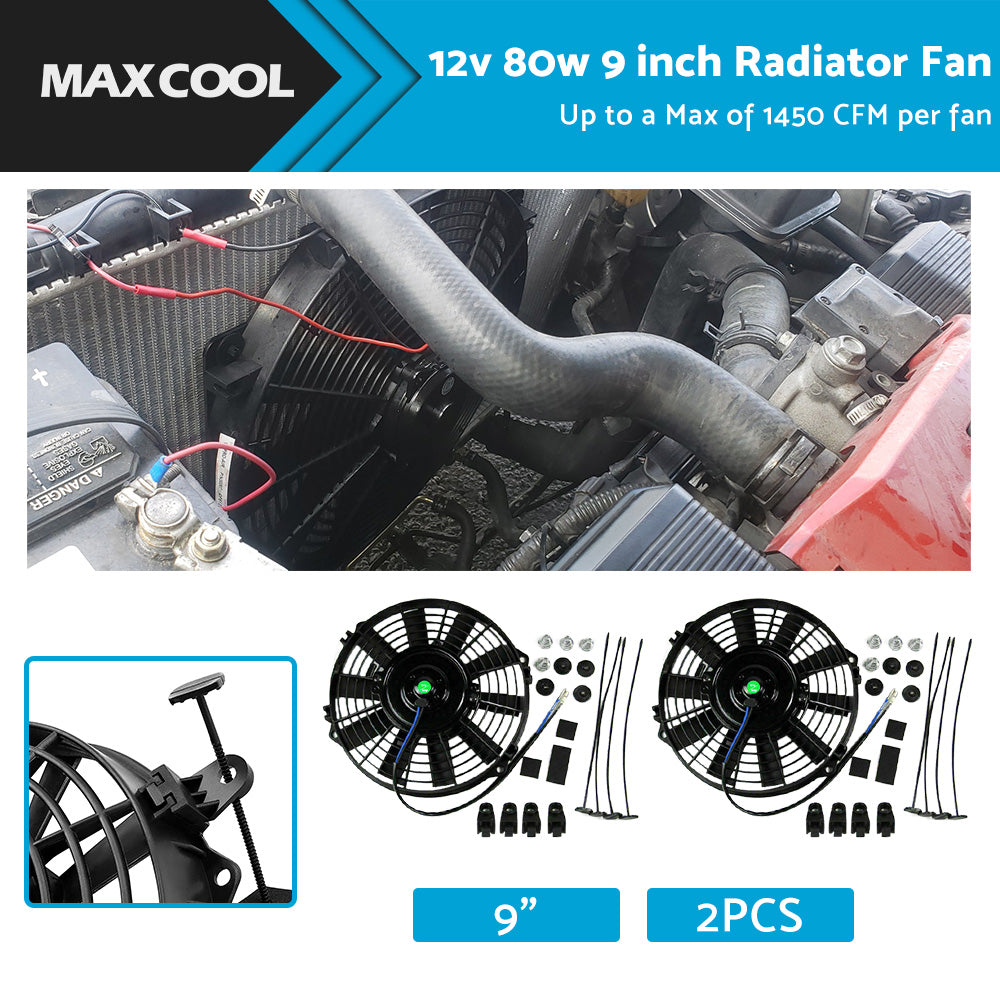 {{ 9 inch 12V Volt Electric Radiator Cooling Thermal Thermo Fan  Mounting Kits }} - Buy Car Parts Online at {{ Kaka Auto Parts }}.