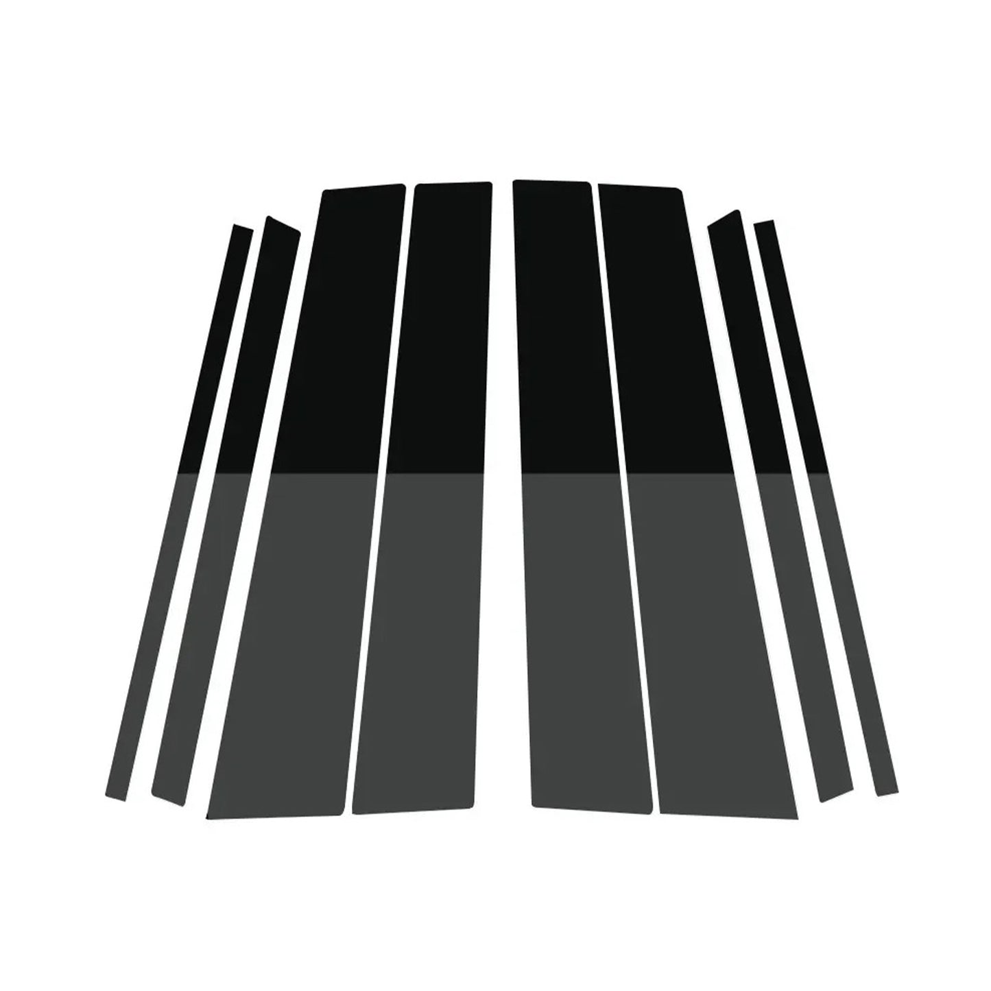 8x Black Pillar Post Cover Trims Suitable For Honda Civic Sedan 2012-2015