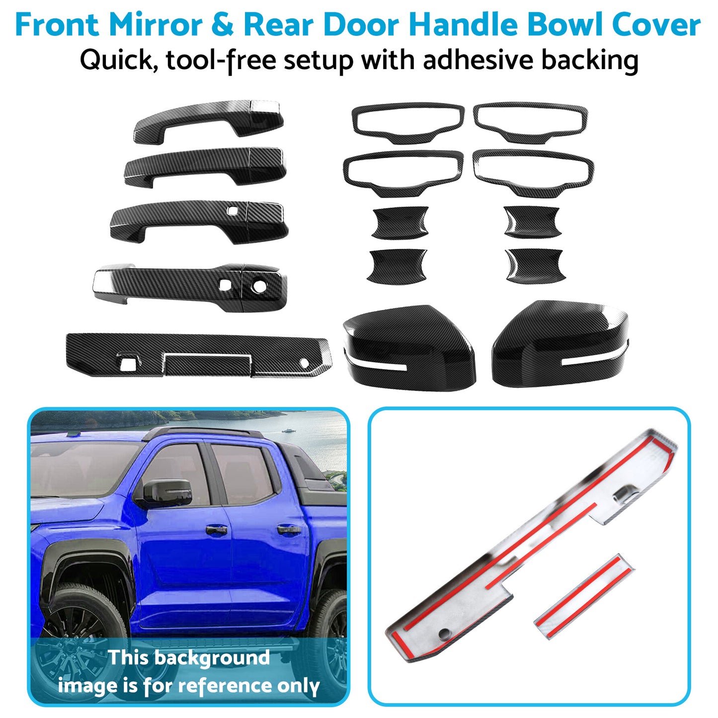 {{ Front Mirror & Rear Door Handle Bowl Cover Suitable For Mitsubishi Triton 23-25 }} - Buy Car Parts Online at {{ Kaka Auto Parts }}.