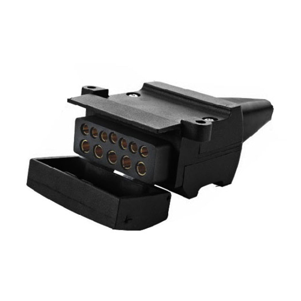 12 Pin Flat Female Socket Trailer Connector Suitable for Car Caravan 82072BL