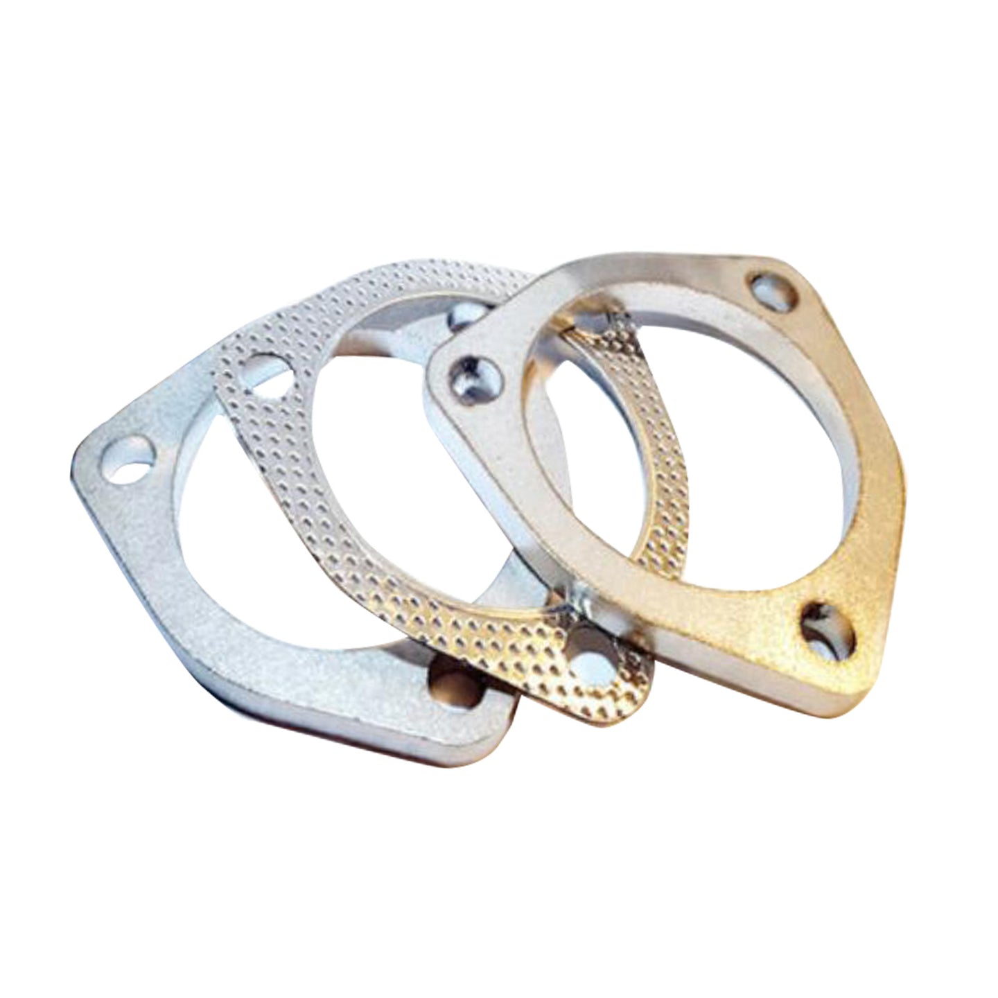 {{ Universal Exhaust Flange Plate Set 304 Stainless Steel 2.5" 63mm 3 Bolt Gasket }} - Buy Car Parts Online at {{ Kaka Auto Parts }}.