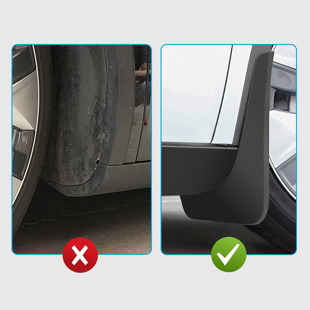 4x Front & Rear Mud Flaps Splash Guards Fender TPE Suitable For Tesla Model Y