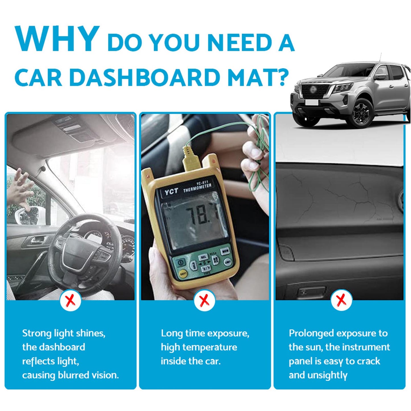 {{ Non-Slip Dash Mat Suitable for Mazda CX3 DK 2.0 (2015-2023), Protects Dash }} - Buy Car Parts Online at {{ Kaka Auto Parts }}.