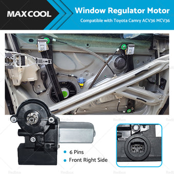 compare product 6 pin Front Right Window Regulator Motor RH Suitable for Toyota Camry CV36 02-06