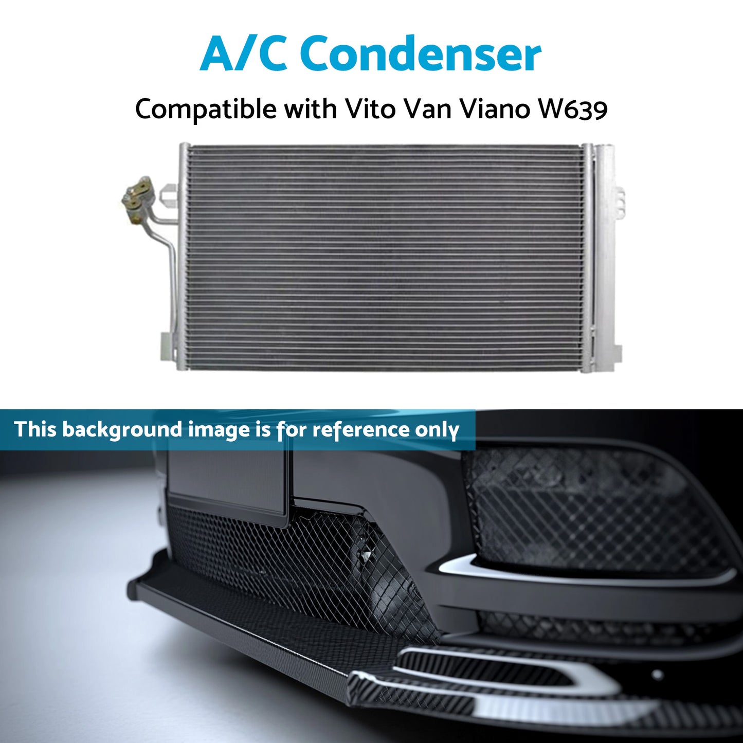 {{ A/C Condenser Suitable for Vito Van Viano W639 6398350270 390mm 708mm 16mm }} - Buy Car Parts Online at {{ Kaka Auto Parts }}.