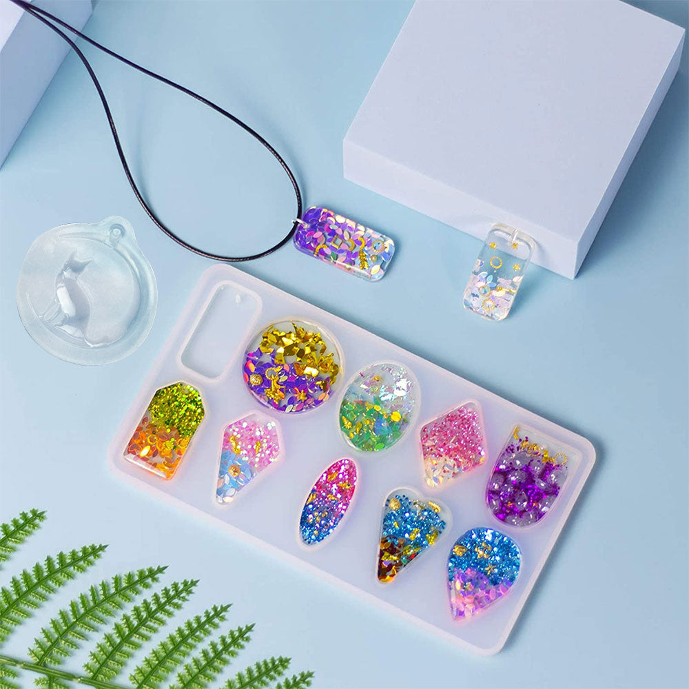 Snowflake Silicone Pendant Mold Making Jewelry Resin Necklace Mould Craft DIY 3D