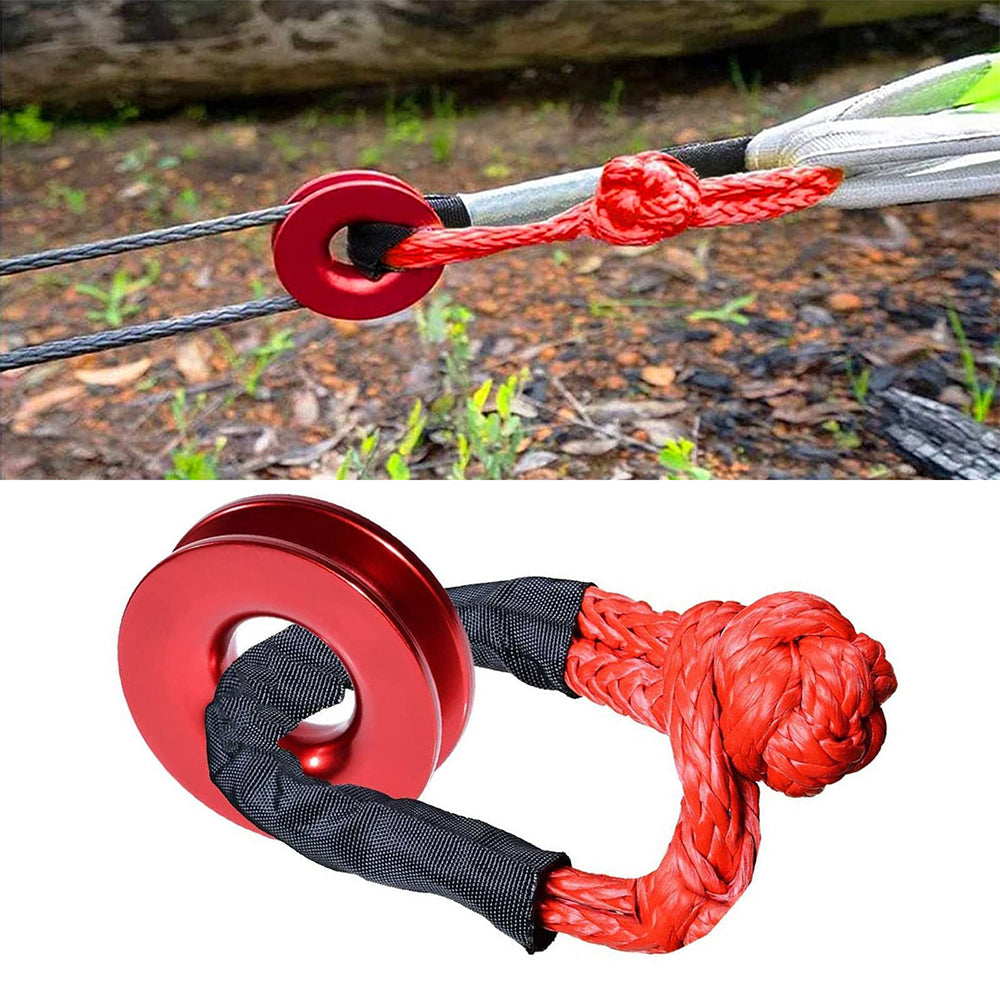 Recovery Ring Snatch Block Pulley 34749bs  and  Soft Shackle Tow Winch Rope Straps