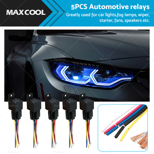 {{ SPDT Automotive Relay With Harness Socket 5x 24V 40A 5 Pin For Car Yacht Caravan }} - Buy Car Parts Online at {{ Kaka Auto Parts }}.