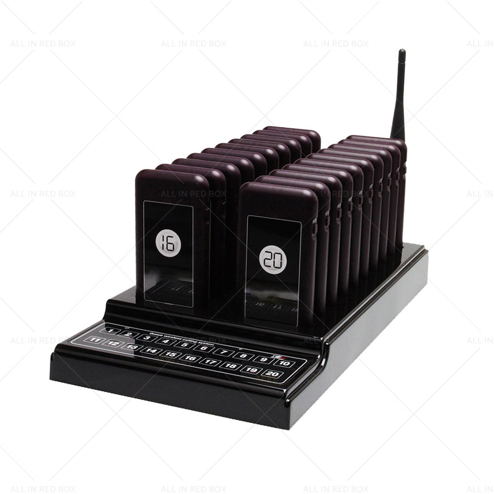 20 Restaurant Coaster Pager Guest Call Wireless Paging Queuing Calling System AU