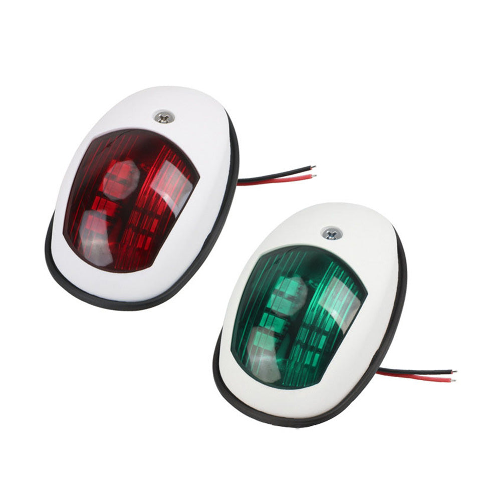 Pair Red and Green 8LED Navigation Lights Marine Bow Light Lamp for Boat Pontoon