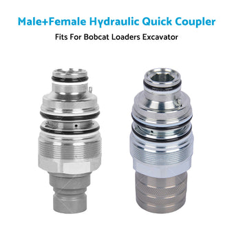 compare product Hydraulic Flat Face Quick Coupler Male & Female Suitable For Bobcat 46mm 1 13/16 inch Thread