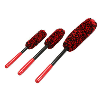 compare product Set of 3 Wheel Woolies Luxury Super Plush Soft Alloy Wheel Cleaning Brush Kit