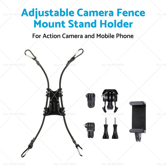 Adjustable Camera Fence Mount Stand Holder For Action Camera and Mobile Phone