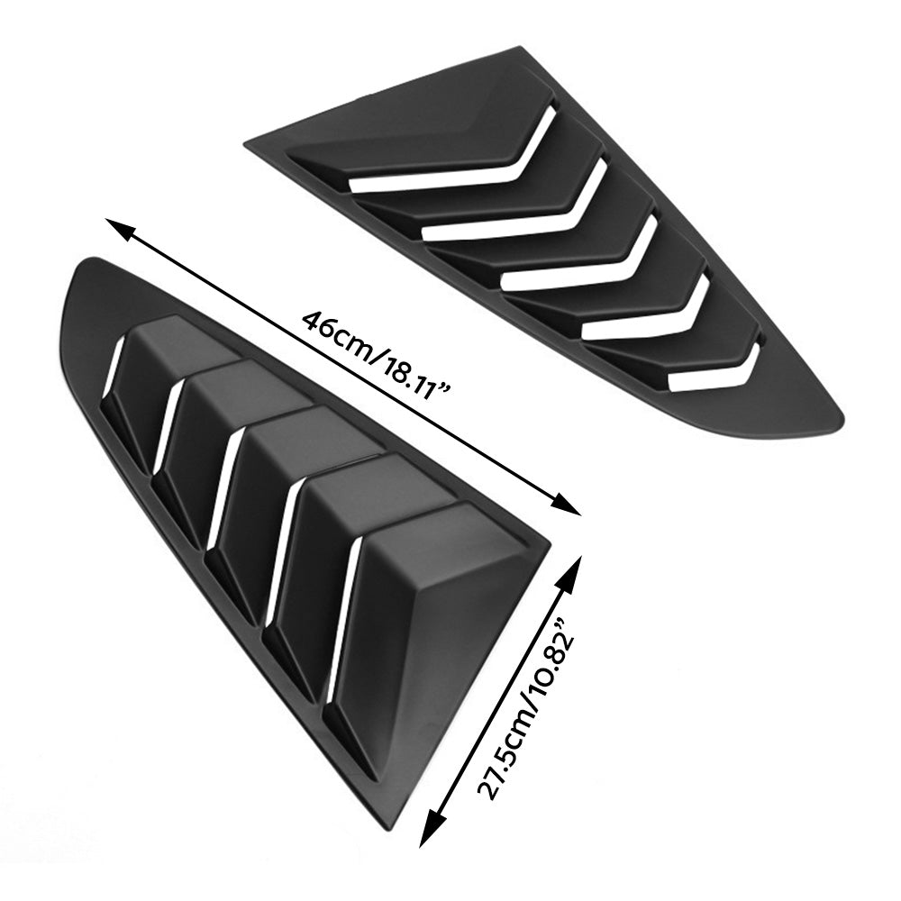{{ 2x Side Window Louvers Sun Shade Cover Suitable For Ford Mustang 2015-2022 }} - Buy Car Parts Online at {{ Kaka Auto Parts }}.