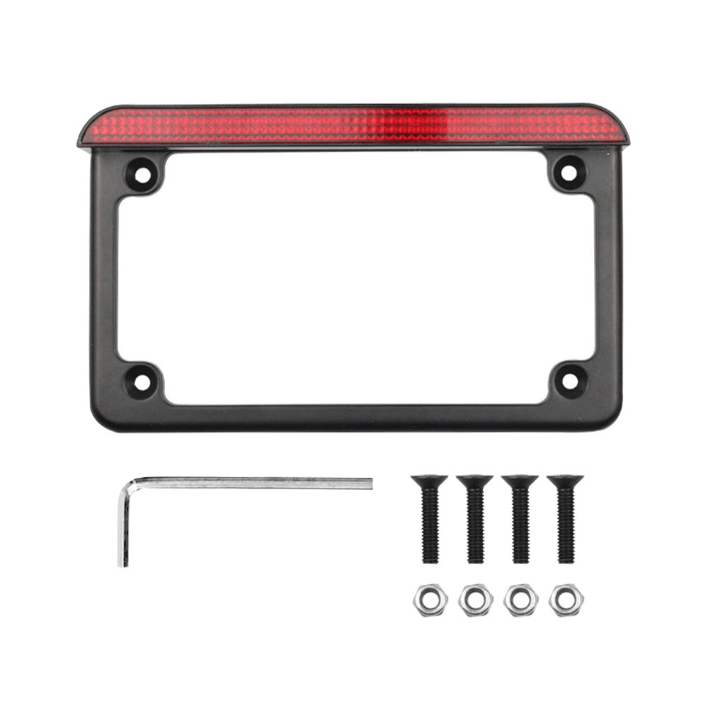Motorcycle License Plate Frame Bracket With LED Brake Light Suitable For Harley-Davidson