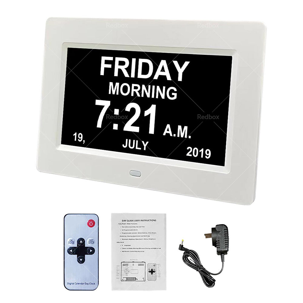 {{ 7 LED Large Digital Day Clock Calendar Dementia Date Week Month Year Time Wall }} - Buy Car Parts Online at {{ Kaka Auto Parts }}.