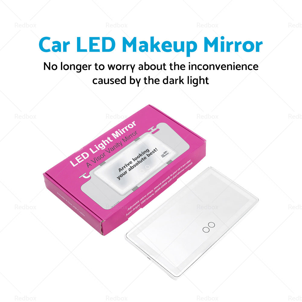 {{ Car Sun Visor LED Makeup Cosmetic Mirror Set with 3 Type Light Touch Screen New }} - Buy Car Parts Online at {{ Kaka Auto Parts }}.