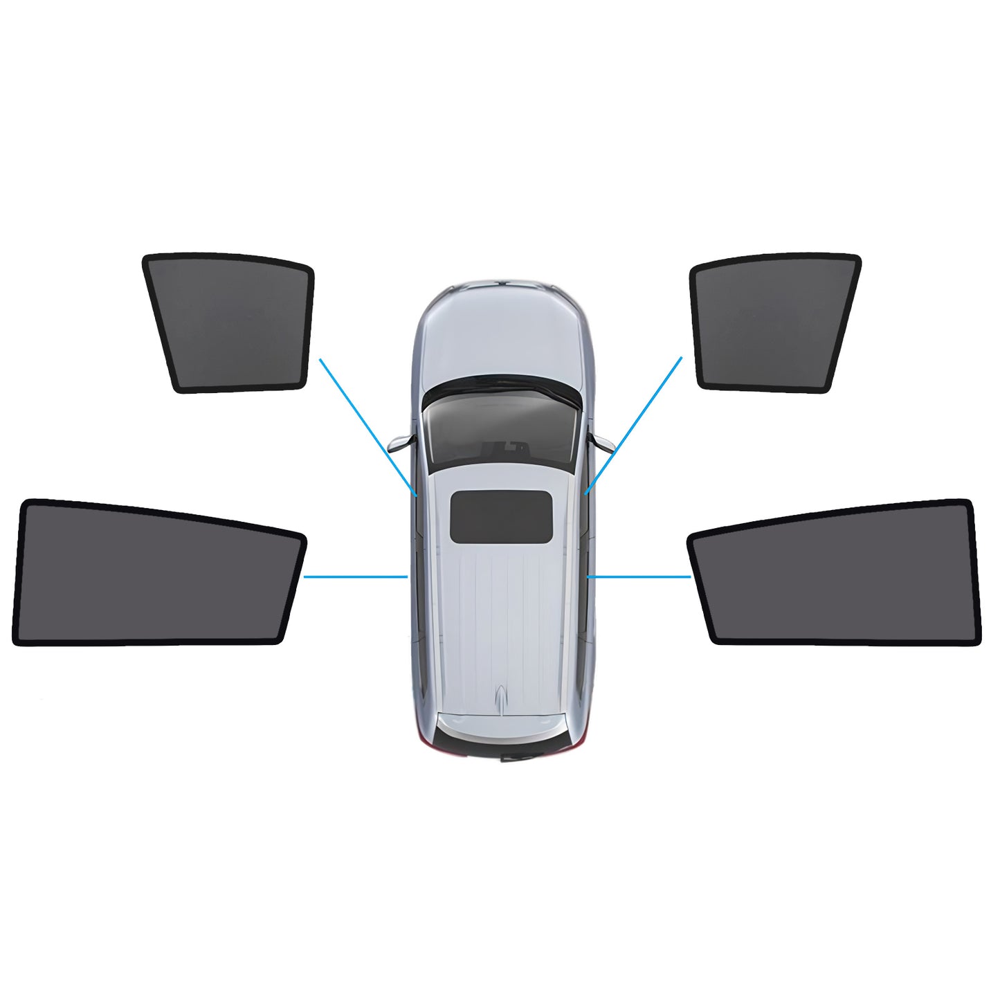 {{ Magnetic Sun Shades Suitable For Nissan Tiida 2004-2010 C11 Hatch Front Windows }} - Buy Car Parts Online at {{ Kaka Auto Parts }}.