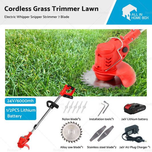 {{ 1/2 Battery Cordless Grass Trimmer Lawn Electric Whipper Snipper Strimmer 7Blade }} - Buy Car Parts Online at {{ Kaka Auto Parts }}.