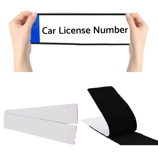 Invisible Adhesive Car License Plate Holder Auto Frameless Number Frame Holder