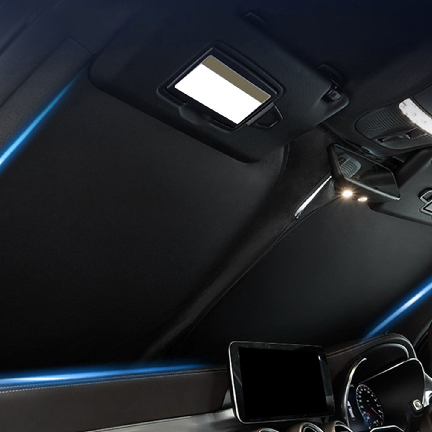 {{ 6 Layer Thick WindScreen Sun Shade Suitable for Isuzu MU-X 2020-25 w/Storage Bag }} - Buy Car Parts Online at {{ Kaka Auto Parts }}.