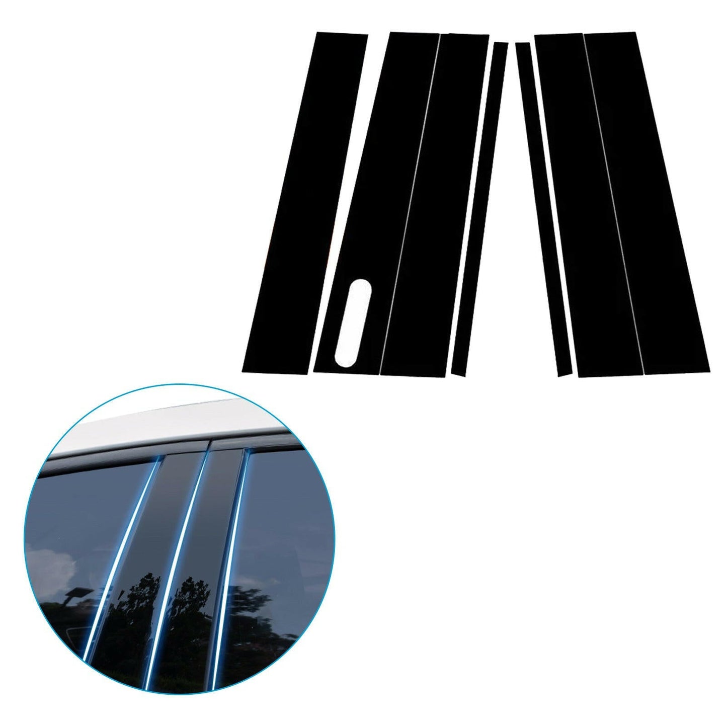 7x Pillar Post Cover Trims Suitable For Ford Explorer 2002-2010 / Sport Trac 2007-2010