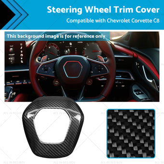 compare product Overlay Real Carbon Fiber Steering Wheel Center Cover Suitable For Corvette C8
