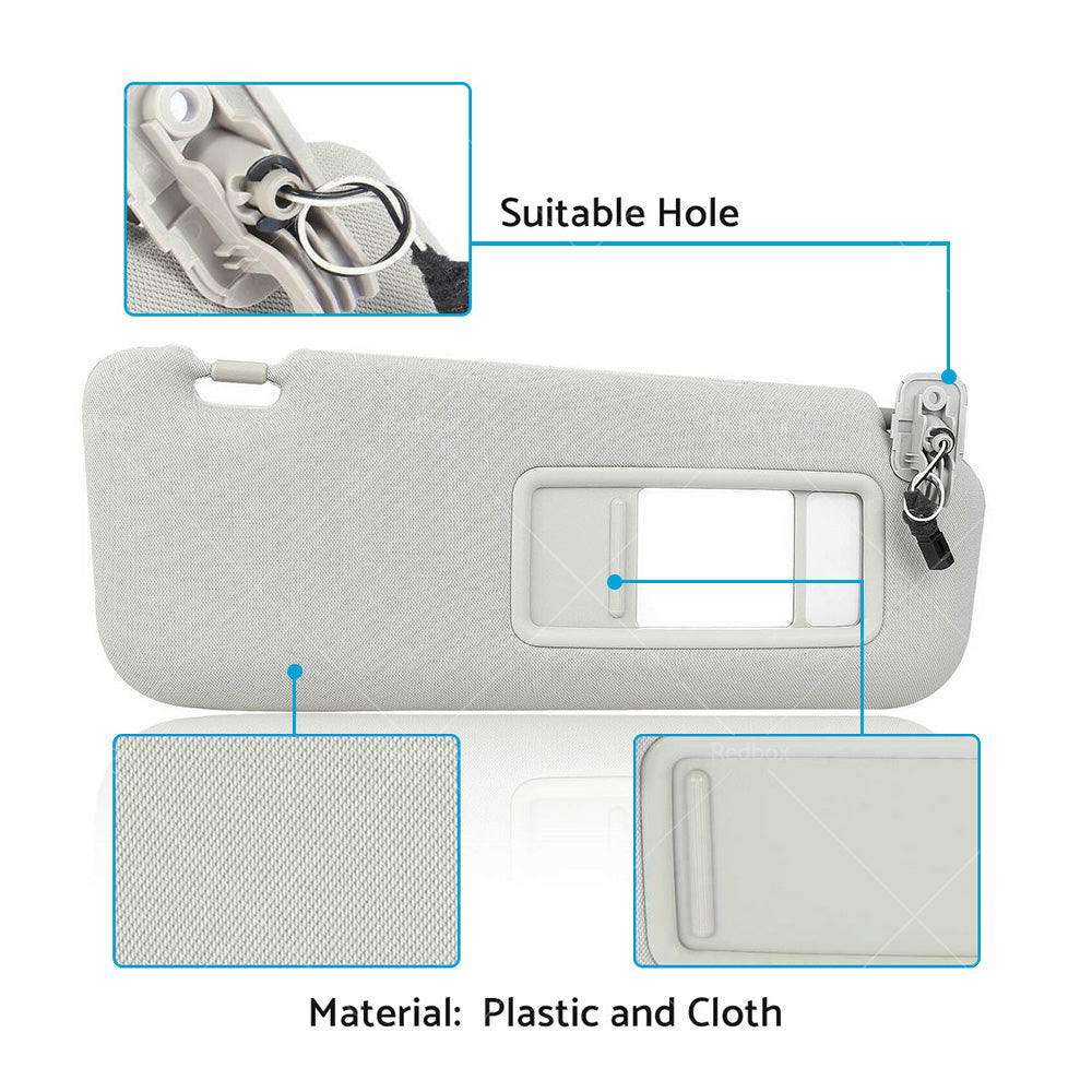 {{ 1 Pair Car Sunvisor Sun Visor Gray Front RH  and  LH Fits For Mazda CX-9 2010-2015 }} - Buy Car Parts Online at {{ Kaka Auto Parts }}.