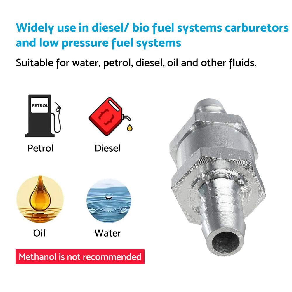 {{ 2x 3 8inch 10mm Inline Check Valve Fuel Petrol Diesel Gas Liquid One Way Non Return }} - Buy Car Parts Online at {{ Kaka Auto Parts }}.