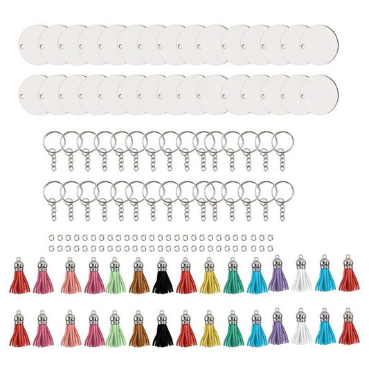 Bulk Keychain Ornament Set 150PCS Sublimation Blank Keychains Suitable For Crafts & Jewelry