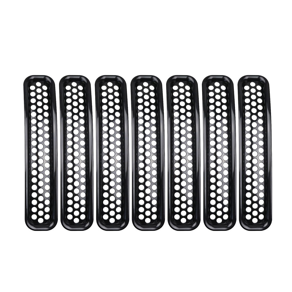 Front Mesh Grille Inserts Grill Cover Trim Suitable For Jeep Wrangler TJ 1997-2006