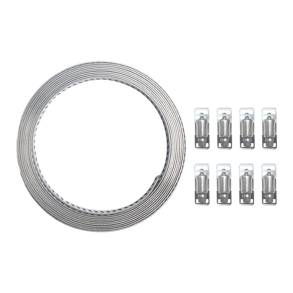 304 Stainless Steel Worm Clamp Hose Clamps with Fasteners Suitable For DIY Adjustable Use