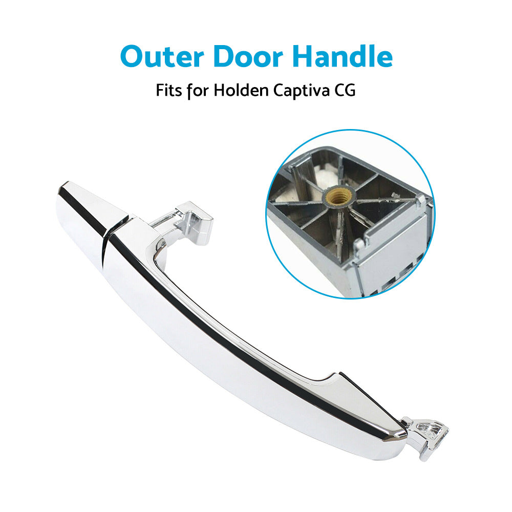 Left Hand Front Outer Door Handle Chrome Suitable For Holden Captiva 2006-2018