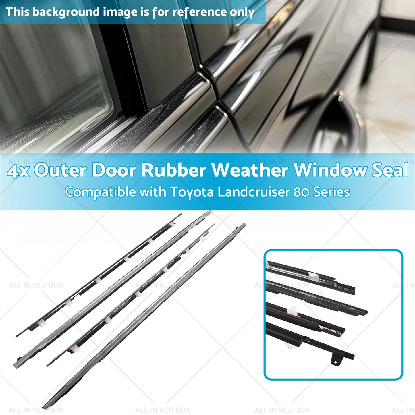 {{ Outer Door Rubber Weather Window Seal Suitable For Toyota Landcruiser 80 Series }} - Buy Car Parts Online at {{ Kaka Auto Parts }}.