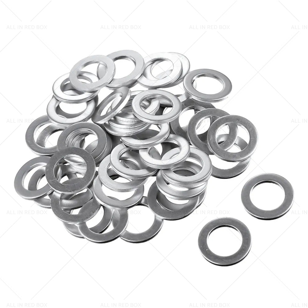 {{ 50PCS Car Engine Oil Crush Washers Drain Plug Gaskets ID 14mm , OD 22mm Aluminum }} - Buy Car Parts Online at {{ Kaka Auto Parts }}.