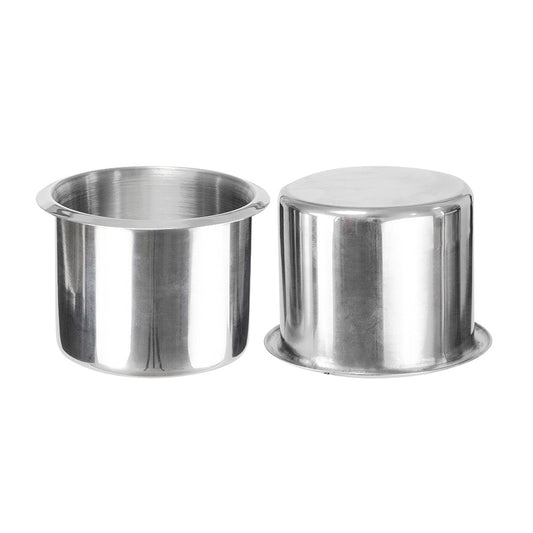 2x Stainless Steel Cup Drink Holder Suitable For Marine, Car, Truck, Camper, RV & Boat