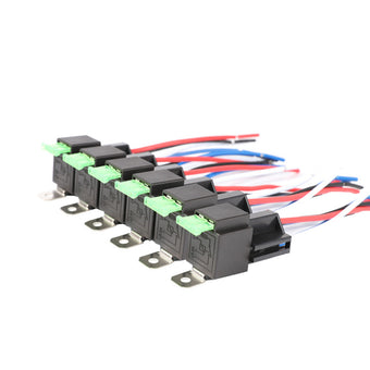 compare product 6x 12V 4-Pin Automotive Relays 30A Normally Open with Built-In 30A Fuse Suitable For Universal Vehicles