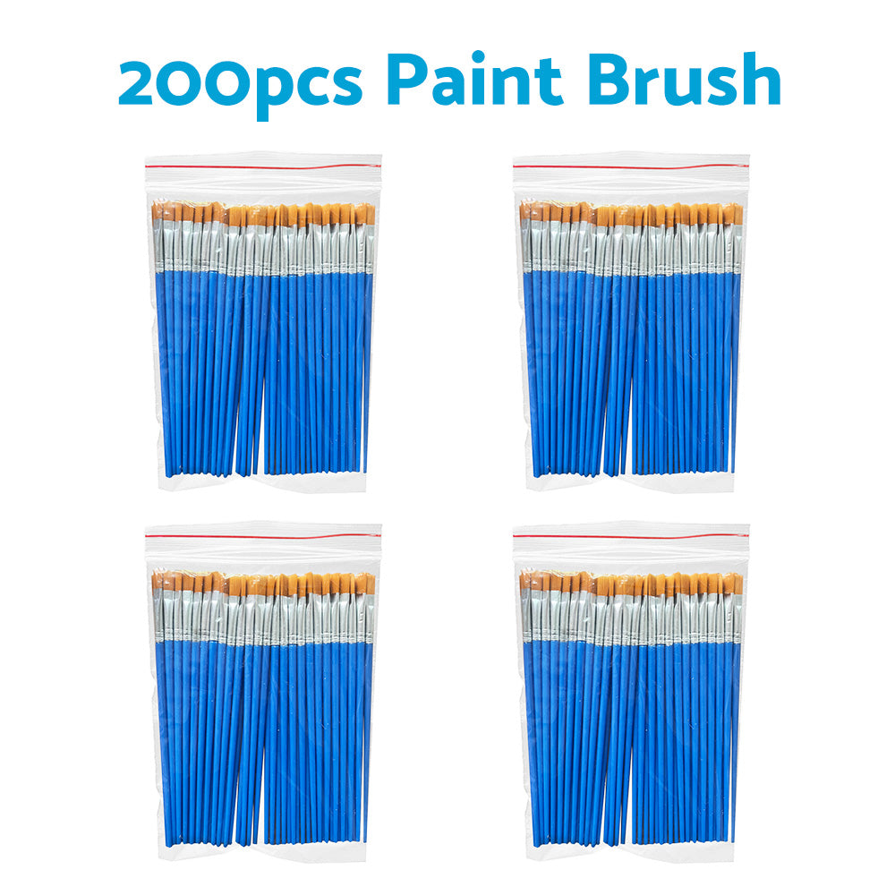 Flat Paint Brushes Set 50-200x Suitable For Detail Painting Craft Art and Gift Applications