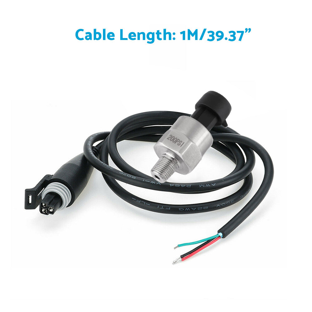 200PSI 5V Pressure Transducer Sender Sensor Suitable For Air, Oil & Fuel – Stainless Steel, AU