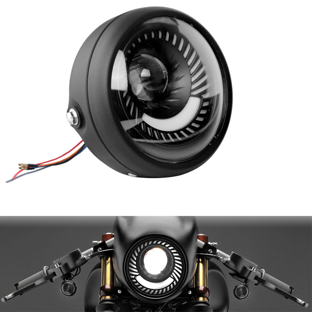 Motorcycle 6. 5inch LED Headlight DRL Hi Lo Running Light Suitable For Cafe Racer