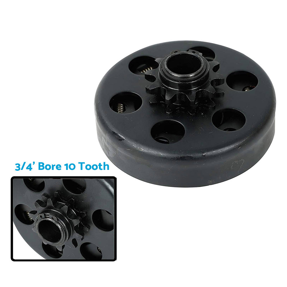 Centrifugal Clutch 3 or 4 Inch Bore 10 Tooth With 420 Chain Suitable For Go-Kart 6.5HP