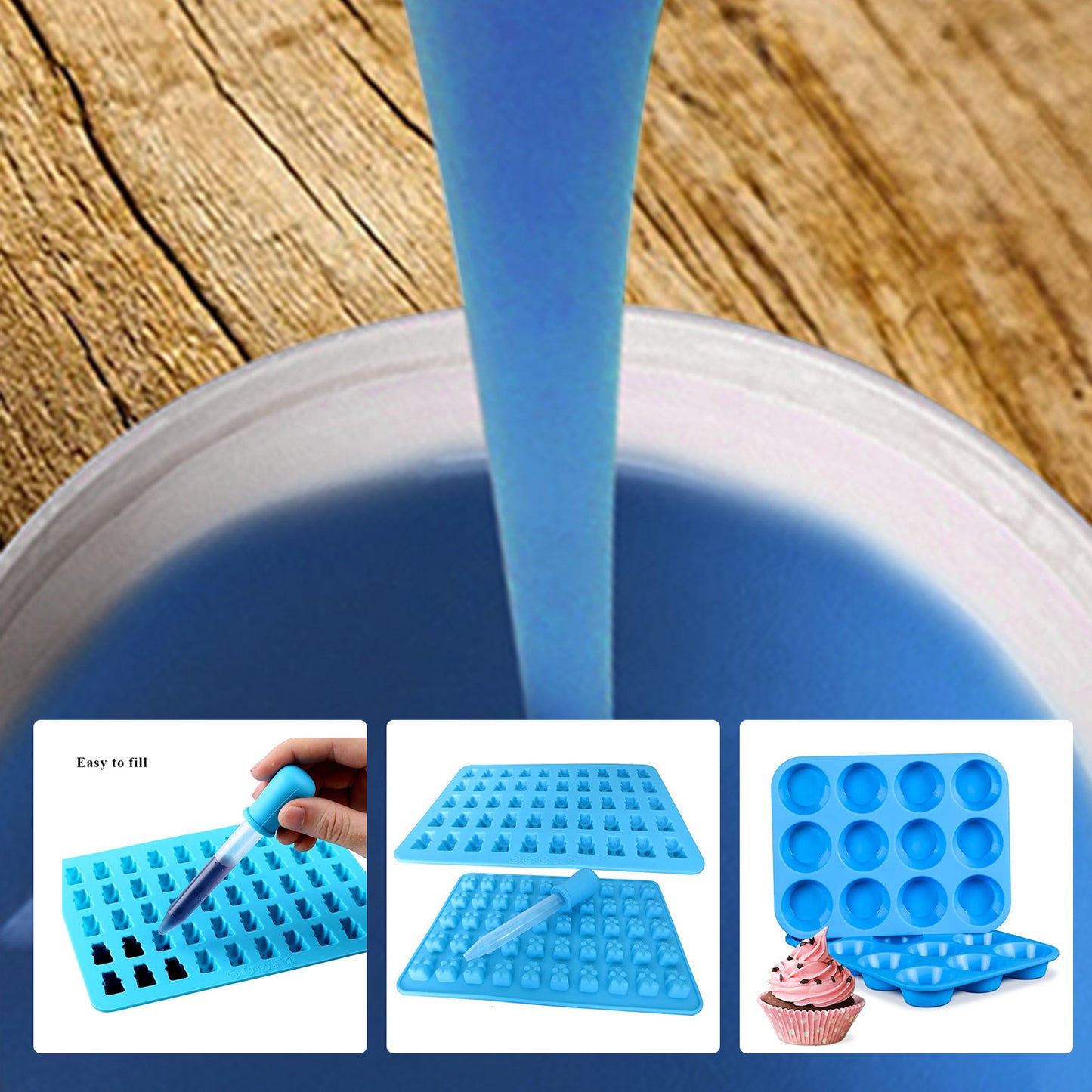 {{ SH25 Liquid Silicone Rubber Mould Making Kit 100:3 Mix - 1Kg 5Kg 10Kg Blue }} - Buy Car Parts Online at {{ Kaka Auto Parts }}.