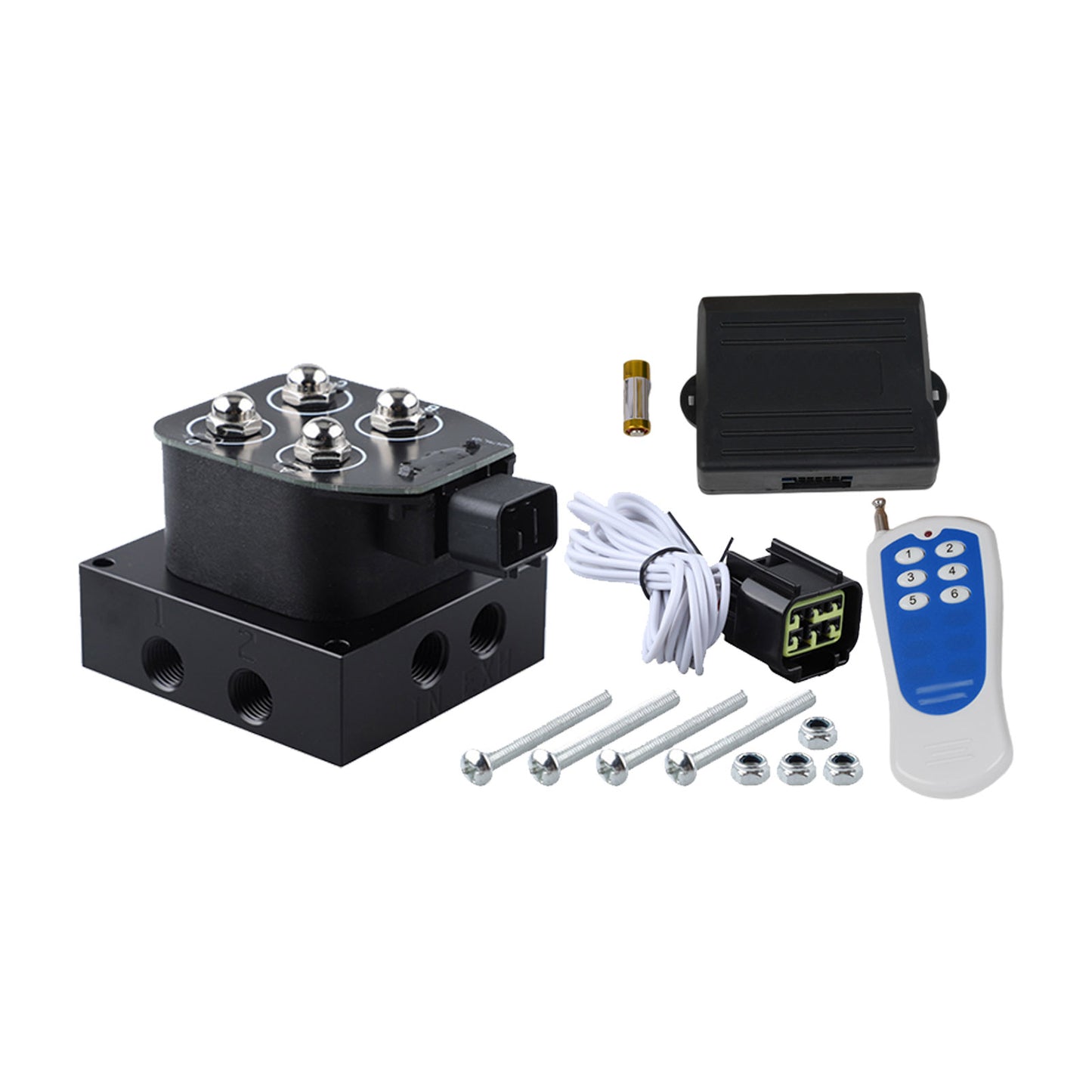 Air Suspension Valve Block Remote Kit Suitable For Vehicle Motorcycle 200PSI 12V