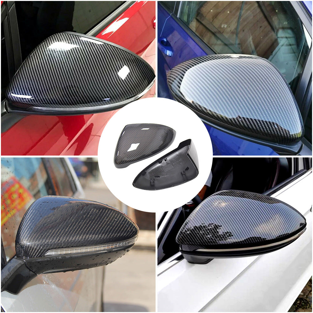Carbon Fiber Mirror Caps Suitable For Volkswagen VW Golf MK7 MK7.5 TSI TDI GTI R