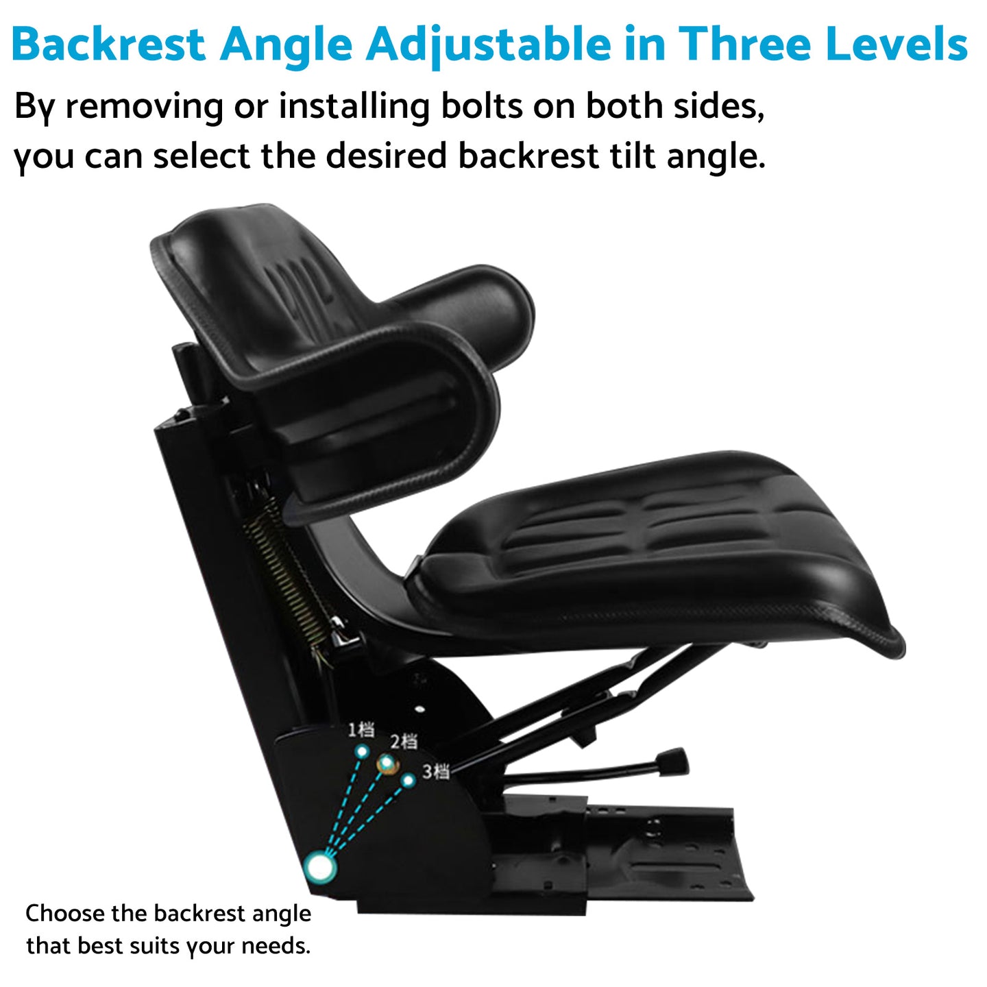 {{ Universal Tractor Seat Forklift Excavator Truck Digger Chair Adjustable Cushion }} - Buy Car Parts Online at {{ Kaka Auto Parts }}.