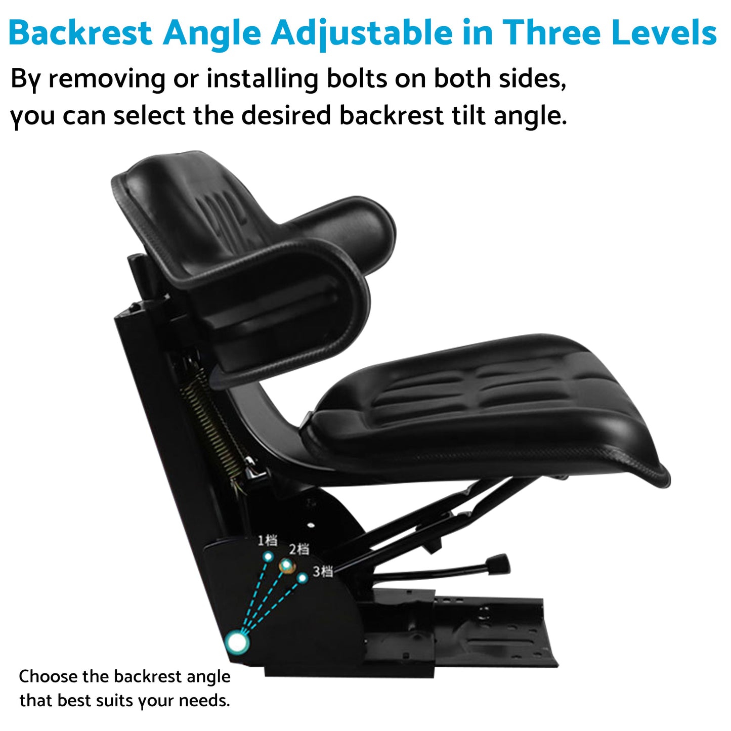 {{ Universal Tractor Seat Forklift Excavator Truck Digger Chair Adjustable Cushion }} - Buy Car Parts Online at {{ Kaka Auto Parts }}.