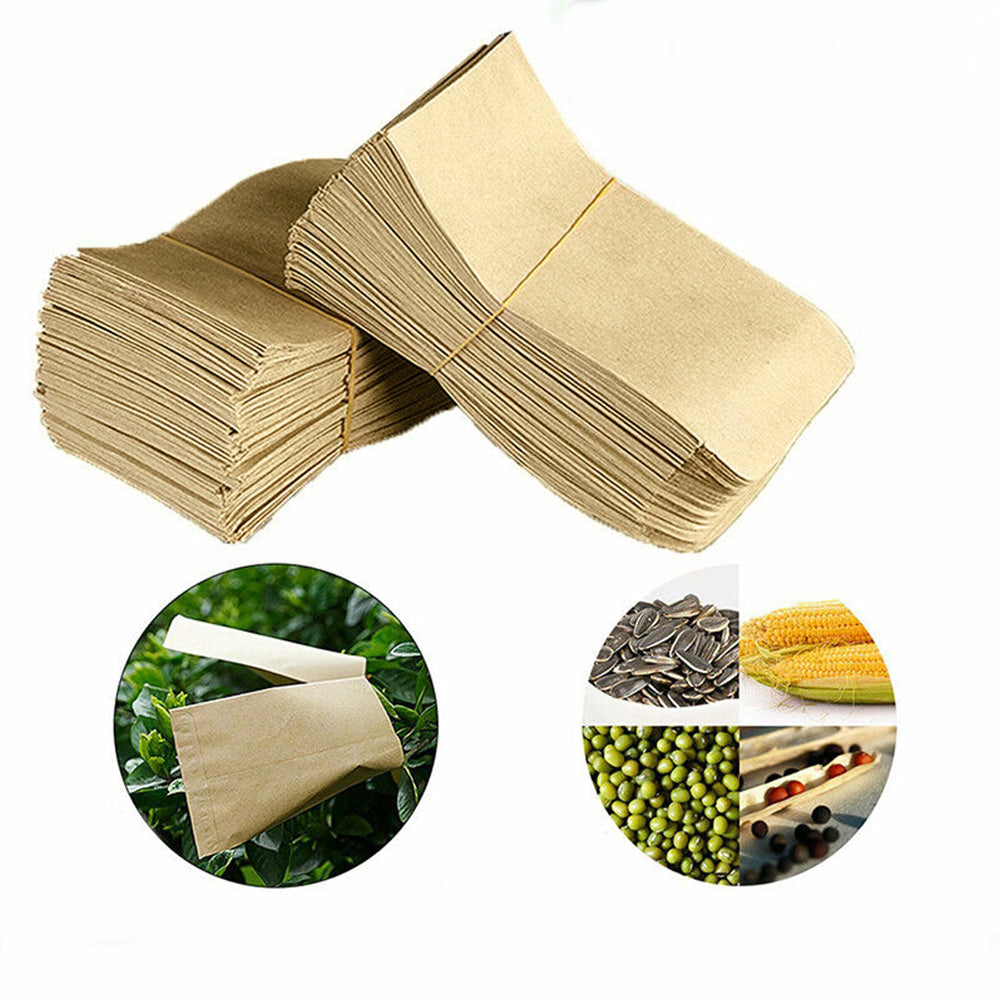 Kraft Paper Seed Packets Garden Storage Bags Mini Envelopes 6x11cm