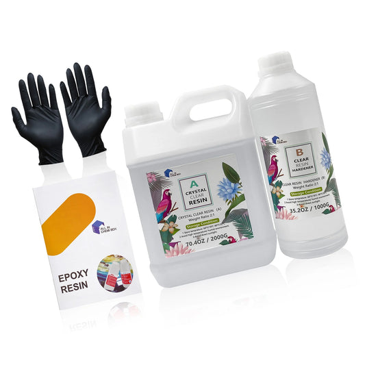 3KG Epoxy Resin 2:1 AB Kit Ultra Clear UV Resin Suitable For Crafts, Art, DIY, River Table & Jewellery