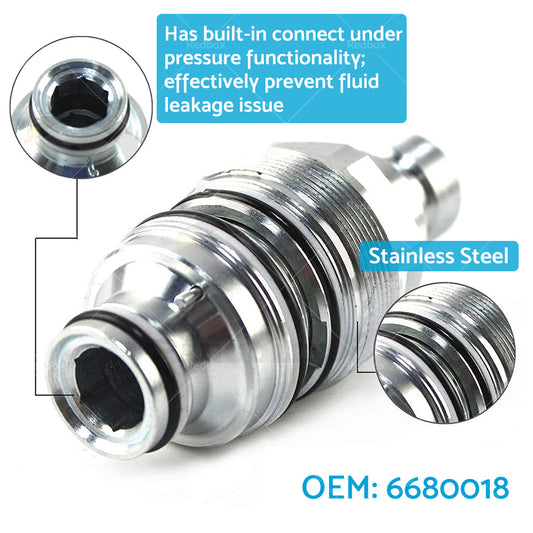 Hydraulic Flat Face Quick Coupler Male & Female Suitable For Bobcat 46mm 1 13/16 inch Thread